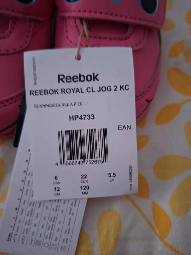 Zapatos Reebok Niña Rosados Talla22