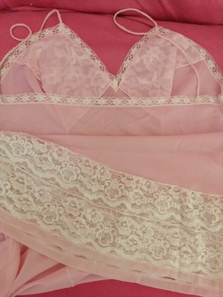 Enagua/Combinación Rosa Talla 44 o XXL.