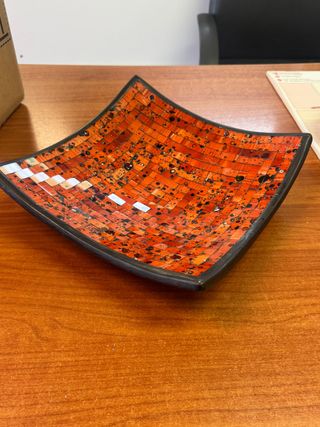 Centrotavola Mosaico Arancione Vetro