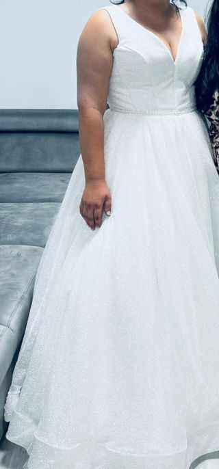 Vestido de Novia Blanco Brillante