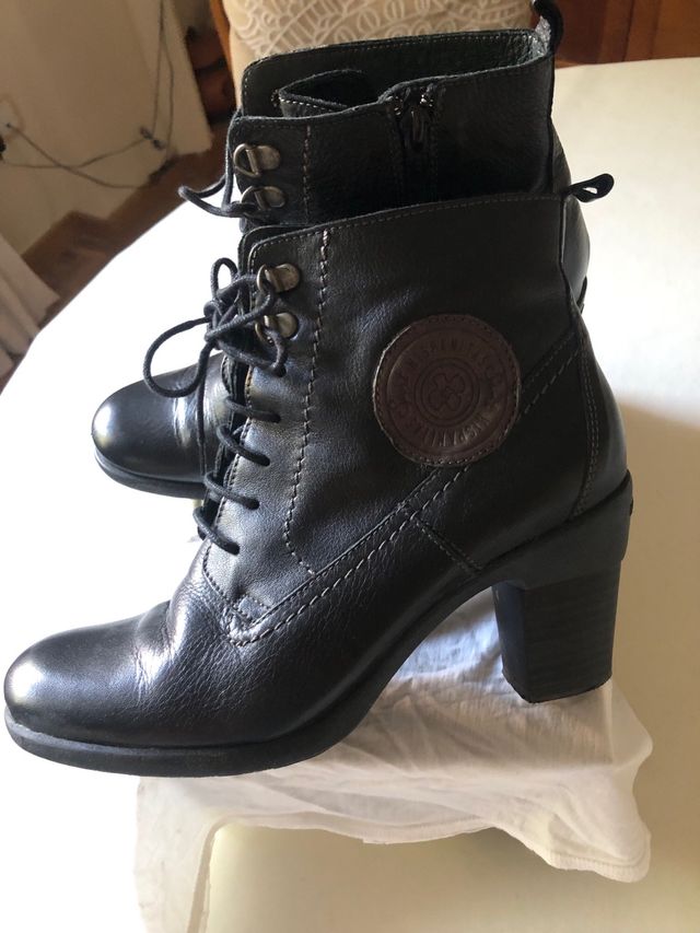 Botas Hispanitas Piel Negra Talla 39