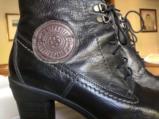 Botas Hispanitas Piel Negra Talla 39