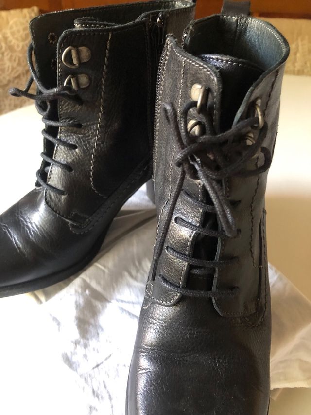 Botas Hispanitas Piel Negra Talla 39
