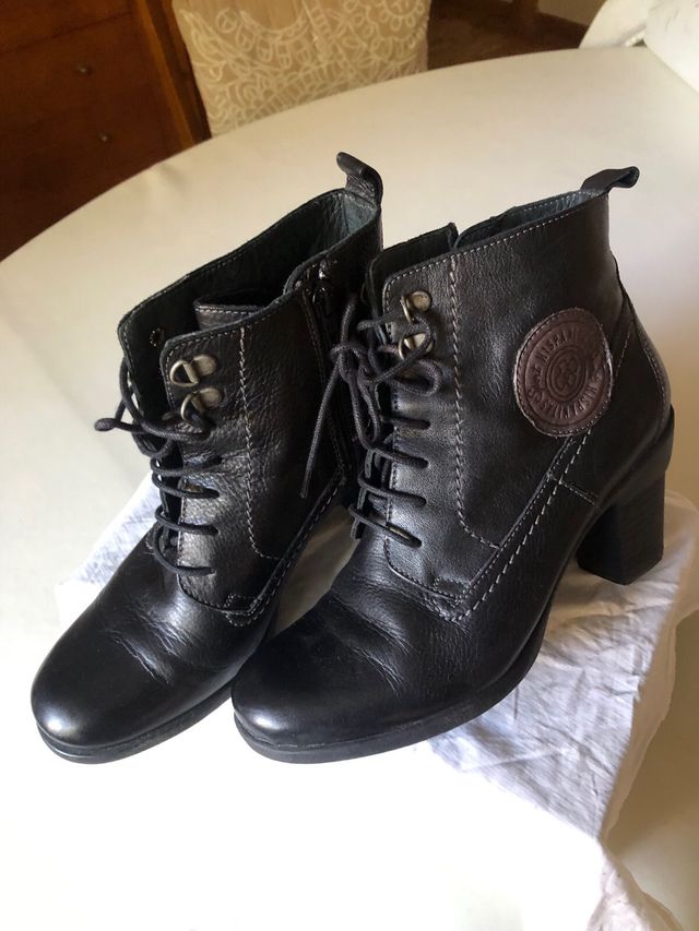 Botas Hispanitas Piel Negra Talla 39