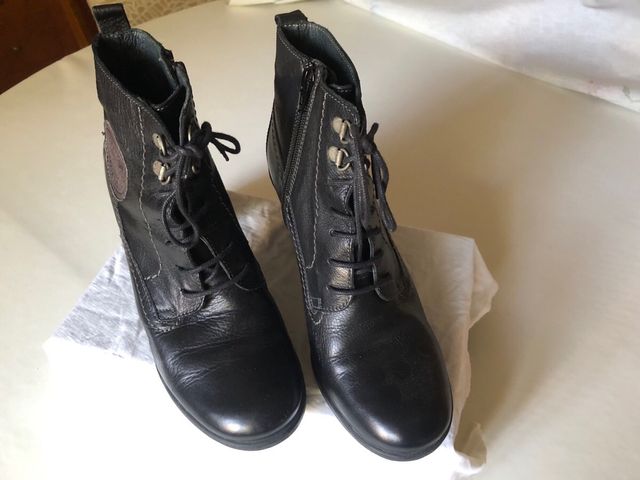 Botas Hispanitas Piel Negra Talla 39