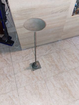 Porta candela in metallo argentato