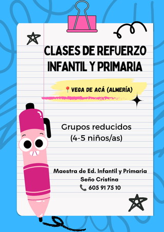 CLASES DE REFUERZO E INGLÉS PRIMARIA en Vega Acá