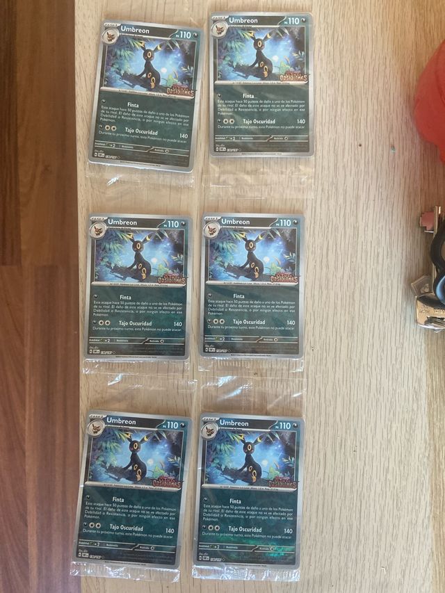 6 Cartas Pokemon Umbreon TCG Promo