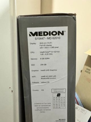 Portátil Medion i5 10ª Gen