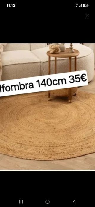 Tappeto rotondo in juta 140 cm 35€