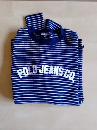Jersey Polo Ralph Lauren rayas azul T. M