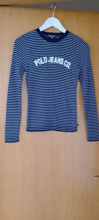 Jersey Polo Ralph Lauren rayas azul T. M