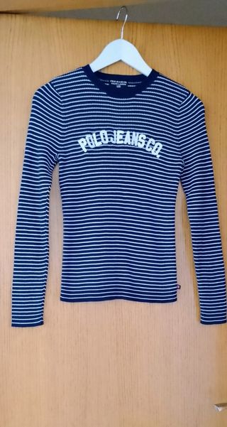 Jersey Polo Ralph Lauren rayas azul T. M