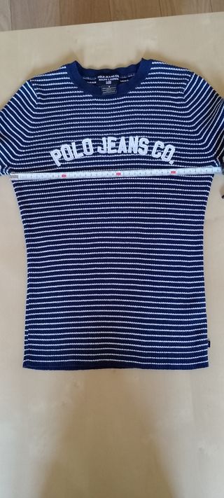 Jersey Polo Ralph Lauren rayas azul T. M
