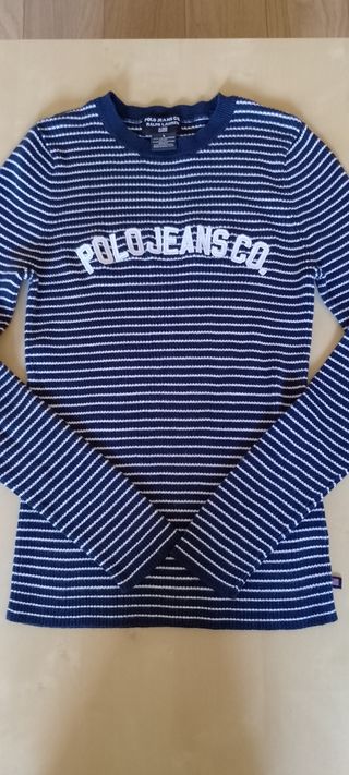 Jersey Polo Ralph Lauren rayas azul T. M