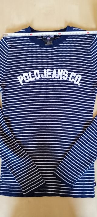 Jersey Polo Ralph Lauren rayas azul T. M