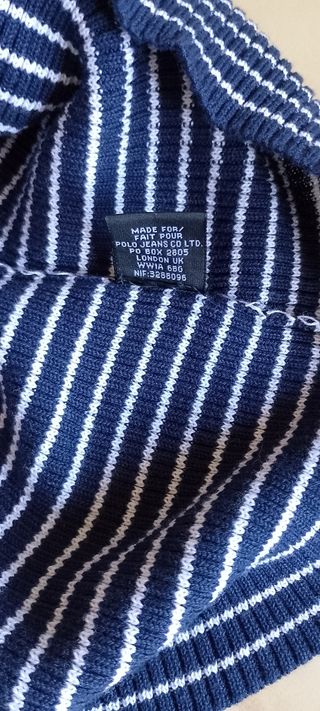Jersey Polo Ralph Lauren rayas azul T. M