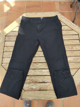 Pantalón chino negro con elástico
