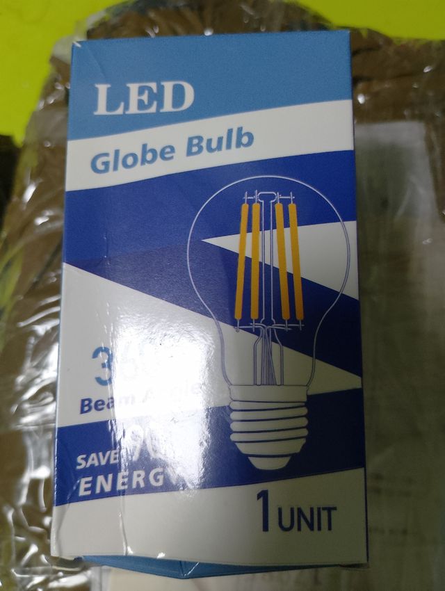 6 Bombillas LED Globo E27 4500k 6W 12v