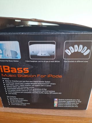 Estación de Música iBass para iPods