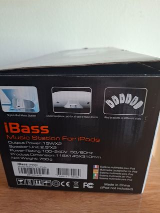 Estación de Música iBass para iPods