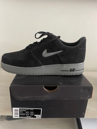 Zapatillas Nike Air Force 1 Suede Negro/Gris Talla