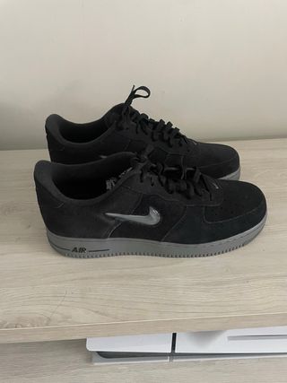 Zapatillas Nike Air Force 1 Suede Negro/Gris Talla
