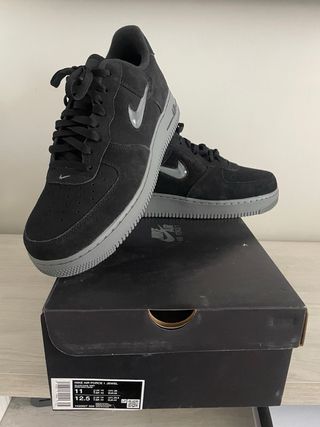 Zapatillas Nike Air Force 1 Suede Negro/Gris Talla