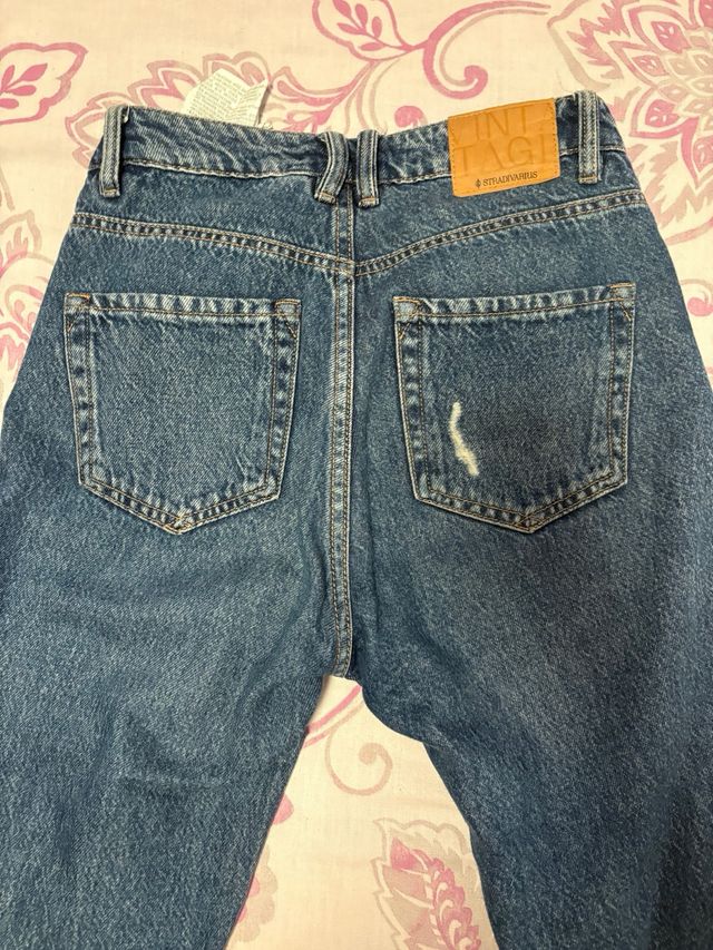 Pantalón tejano ancho azul