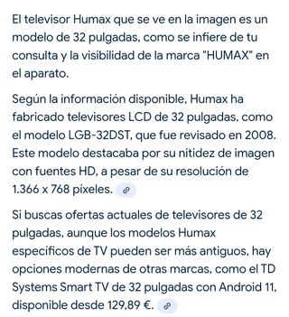 Televisor Humex de 32 pulgadas + TDT strong