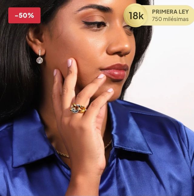 Anillo de Oro 18k bicolor