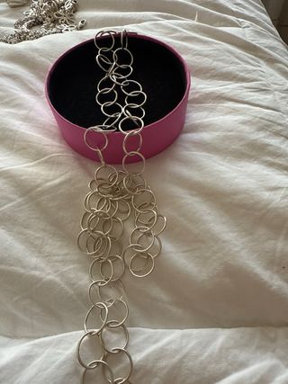 Collar Tous largo anillas plata