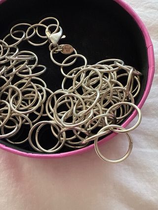 Collar Tous largo anillas plata