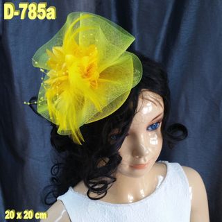 Tocado Fiesta Flores Amarillo Ceremonia Boda