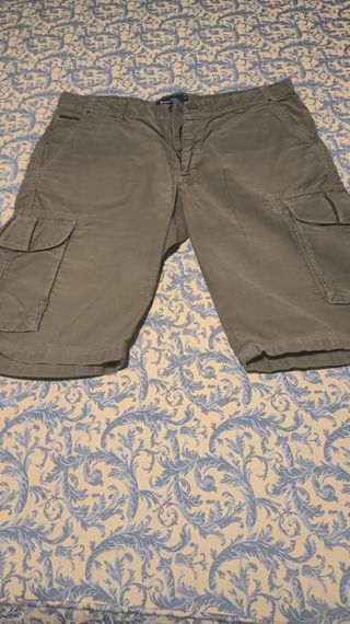 Bermudas caballero color verde oliva