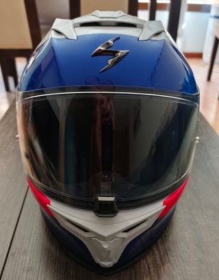 Casco de moto Scorpion azul