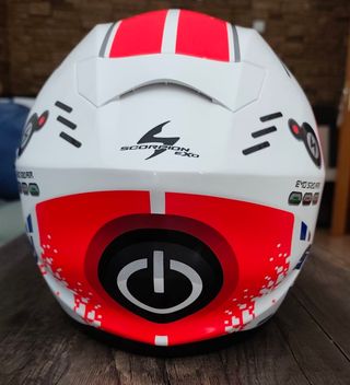 Casco de moto Scorpion azul