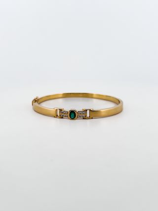 Esclava Oro 18kt Esmeralda y Diamantes
