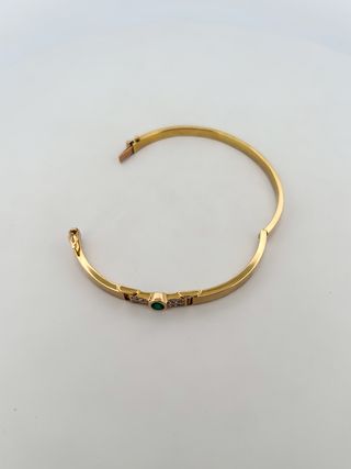 Esclava Oro 18kt Esmeralda y Diamantes
