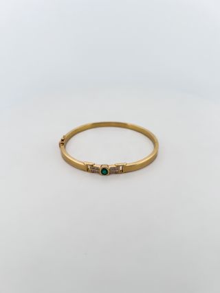 Esclava Oro 18kt Esmeralda y Diamantes