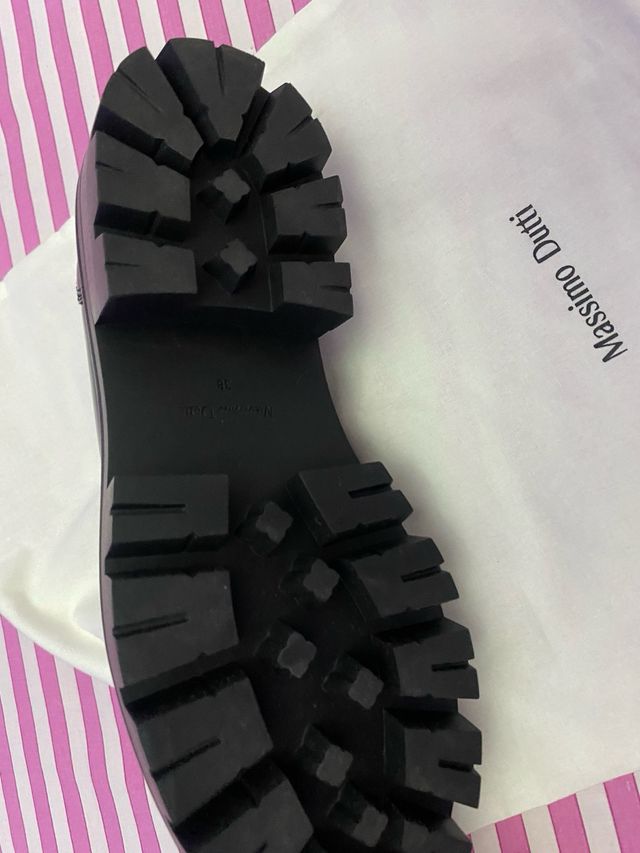 Mocasines track Massimo Dutti negros piel.