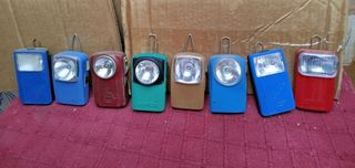 Lote 7 linternas antiguas de petaca