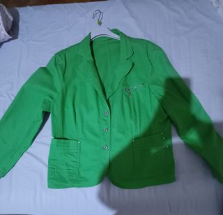 Chaqueta verde vaquera