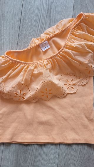 Conjunto falda y top niña Zara blanco