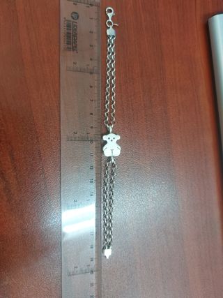 Pulsera de plata con osito