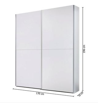 Armario 2 Puertas Correderas Blanco/Madera