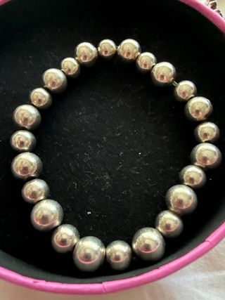 Pulsera Bolas Plata Grandes y Pequeñas