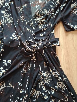 Vestido Kimono Estampado; vestido cruzado