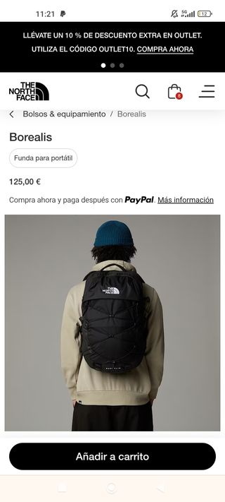 Mochila The North Face Borealis Negra SIN ESTRENAR