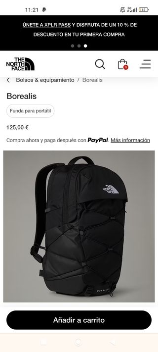 Mochila The North Face Borealis Negra SIN ESTRENAR
